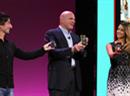 Jessica Alba, Steve Ballmer und Joe Belfiore präsentieren Windows Phone 8.