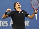 Roger Federer lässt nach dem Halbfinal-Einzug seinen Emotionen freien Lauf.
