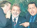 Die Präsidenten Kirchner, Lula und Chávez.
