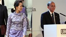 Parteiführerin Aung San Suu Kyi und Reformgeneral Thein Sein: Gutes Verständnis untereinander.