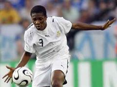 Ghanas Stürmer Asamoah Gyan hatte im Match gegen Tschechien einen Penalty zu früh ausgeführt.