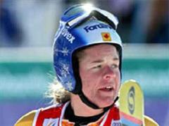 Emily Brydon gewann das erste von drei Trainings in St. Moritz.