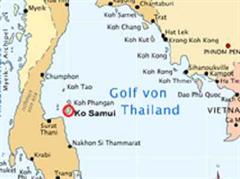 Samui liegt 480 Kilometer südlich von Bangkok und ist vor allem bei ausländischen Touristen beliebt.