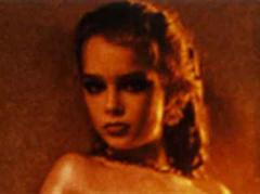 Das Bild zeigt Brooke Shields im Alter von zehn Jahren nackt, eingeölt und stark geschminkt.