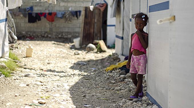 Die Flüchtlingslager in Haiti stellen eine grosse Herausforderung dar.