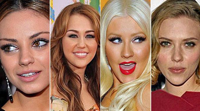 Die Hacking-Opfer: Mila Kunis, Miley Cyrus, Christina Aguilera und Scarlett Johansson.