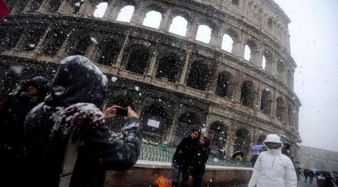 Die Kältewelle hat nicht nur Italiens Hauptstadt fest im Griff.