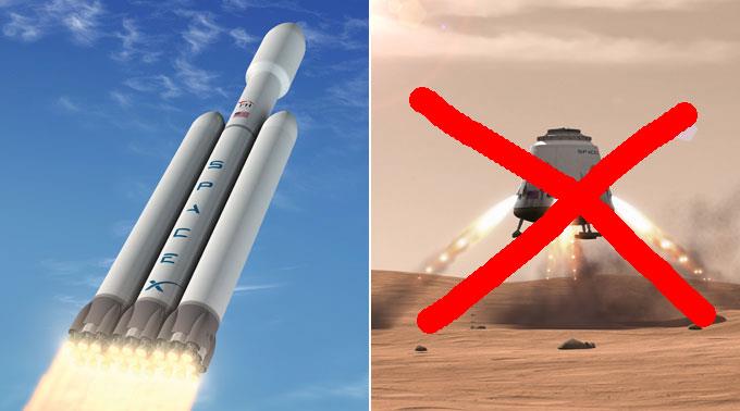 Die Inspiration Mars Foundation will eine Falcon Heavy Rocket für den Flug einsetzen, eine Landung ist aber nicht geplant