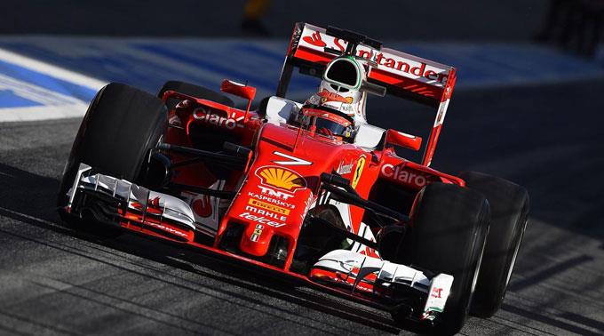 Kimi Räikkönen war eine Zehntelsekunde schneller als sein Teamkollege Sebastian Vettel.